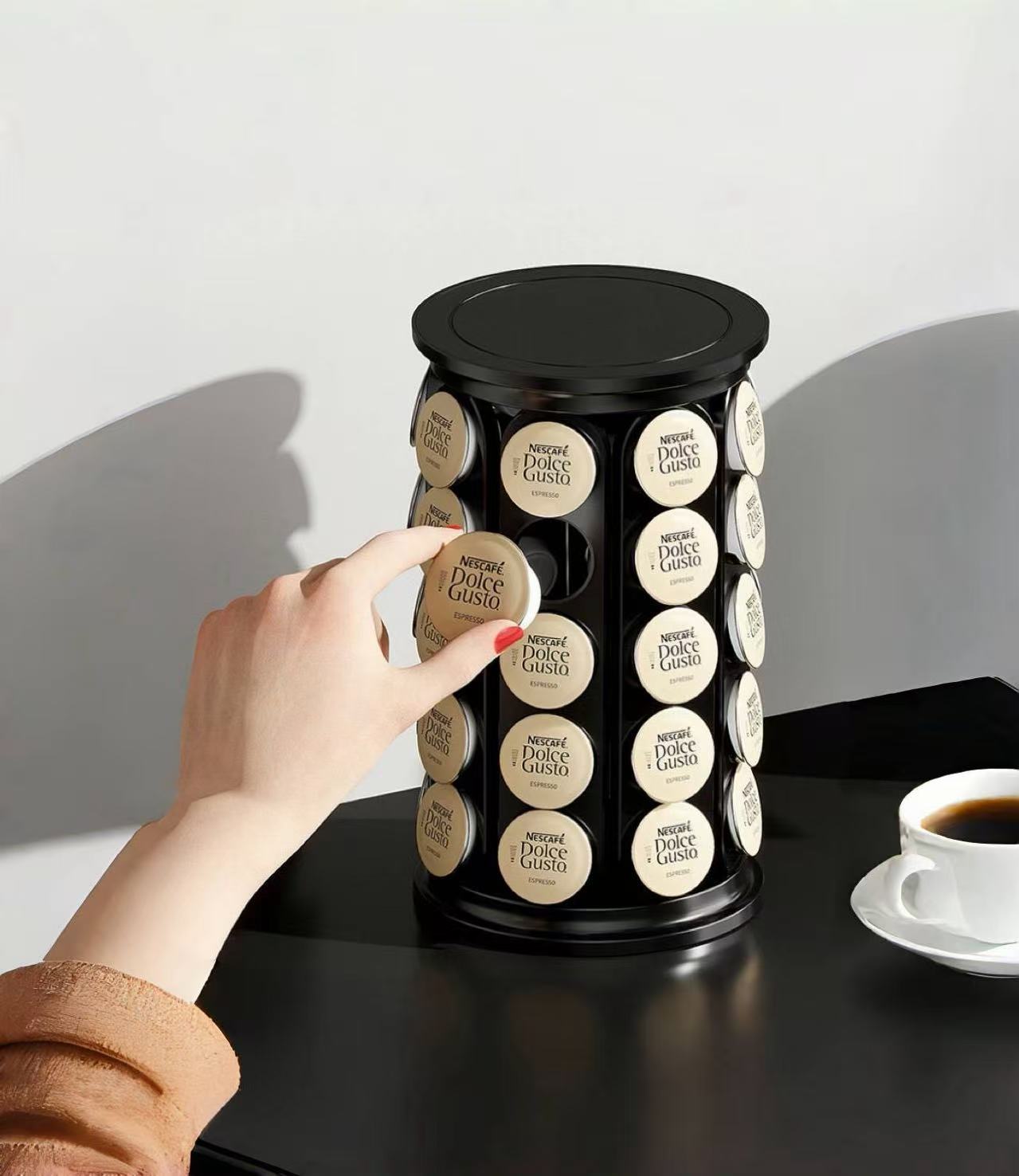 Plastic Rotatable Capsule Coffee Holder Organizer