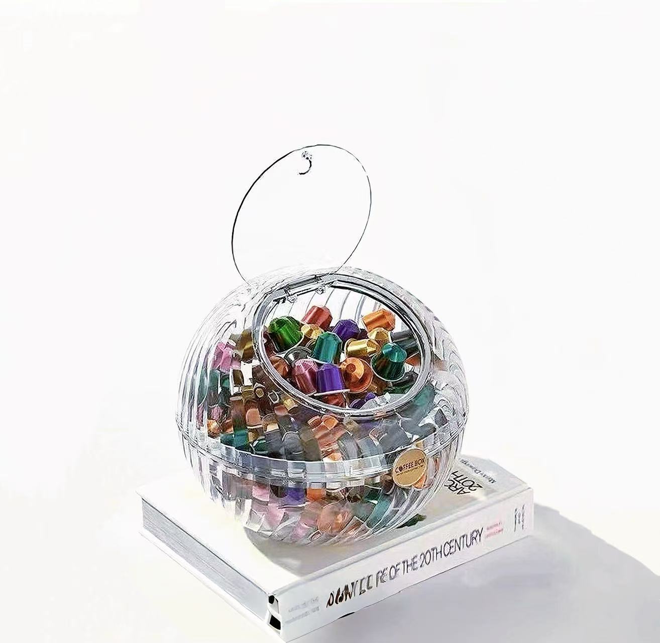 Coffee and Candy Plastic Round Box