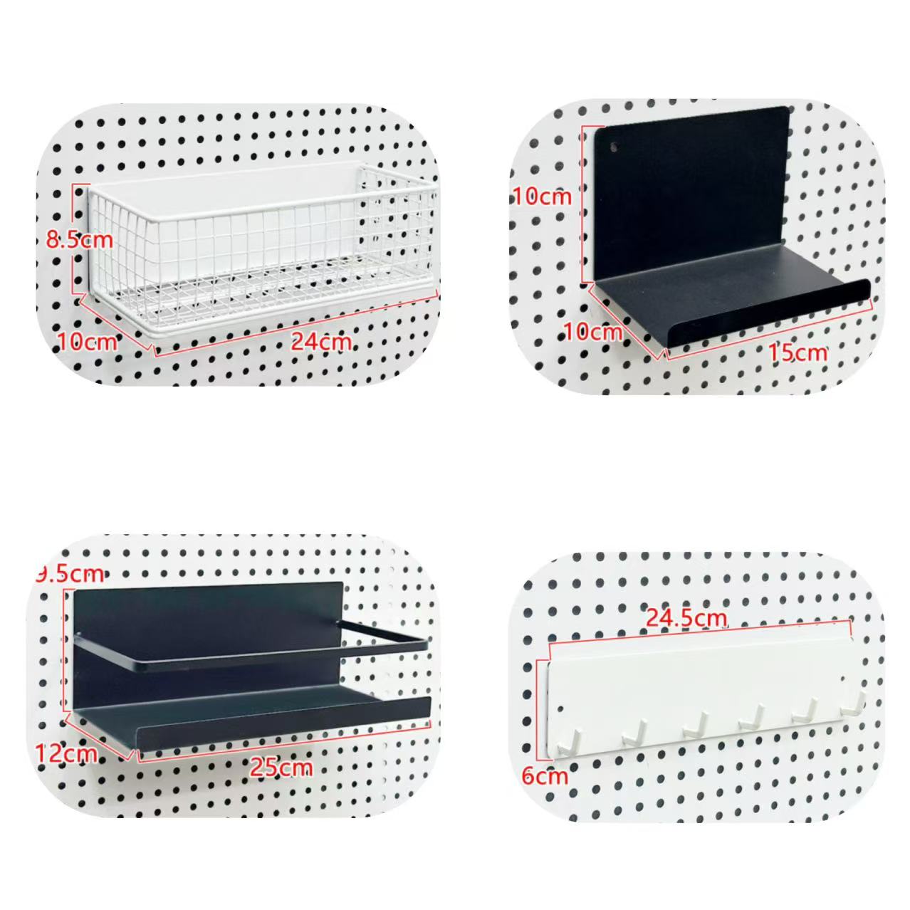 Pegboard Magnetic Accessories Basket Plate Hooks for Storage Wall