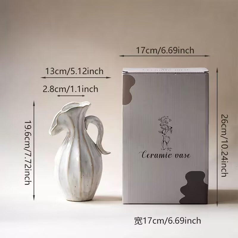 Home Dec Pure Colour Elegant Ceramic Vase