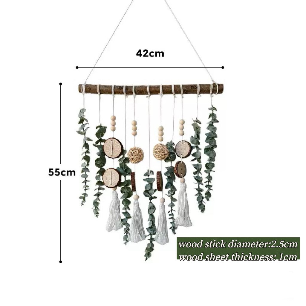 Free Shipping Handmade Artificial Eucalyptus Wall Home Decor Fake Greenery Leaves Stems Wall Hanging Plants Boho Rustic Farmhouse Decor