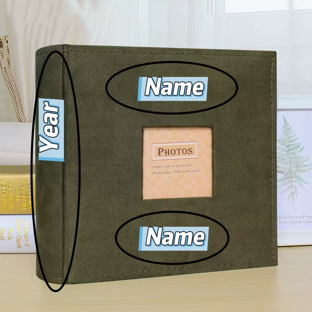 200 pockets 4.5x6" Foto Album with Memo Area Cover with Name Customized