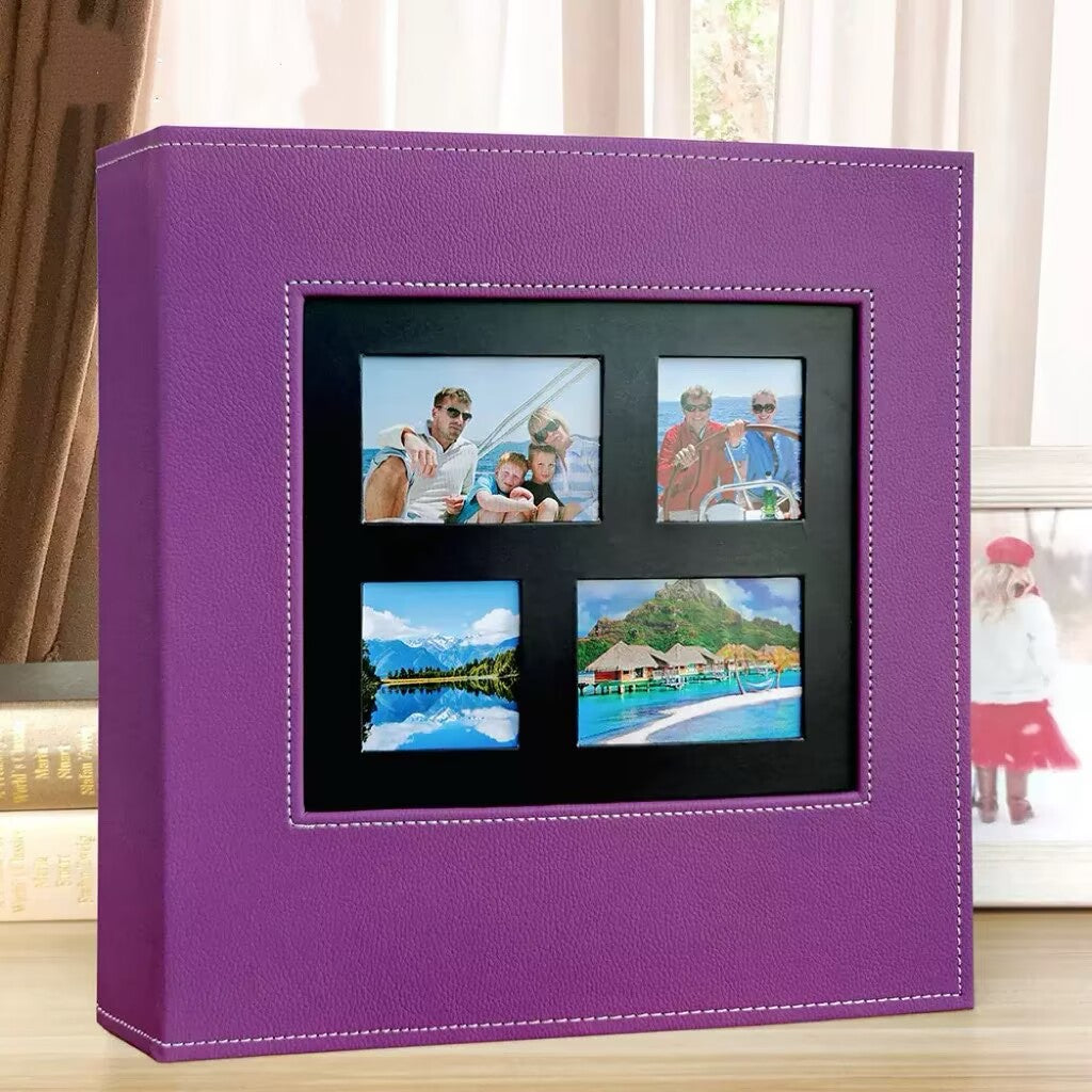 600 pockets 4.5x6" Big Family Foto Album Prime PU Cover with Name Customized