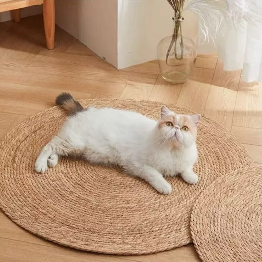 40/60/80/100cm Natural Cattail Cat Scratching Board Does Not Shed Debris