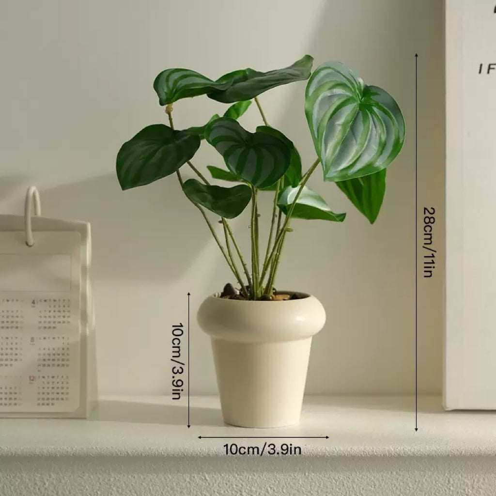 Free Shipping Green Plants  Monstera & Mini Pine Potted Plants Home Decor Artificial Flowers