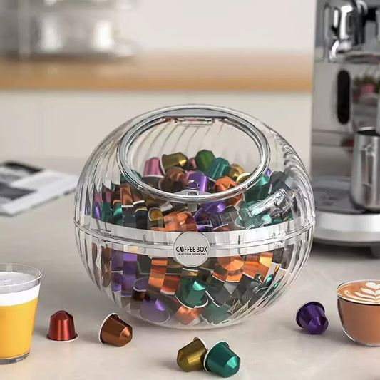 Coffee and Candy Plastic Round Box