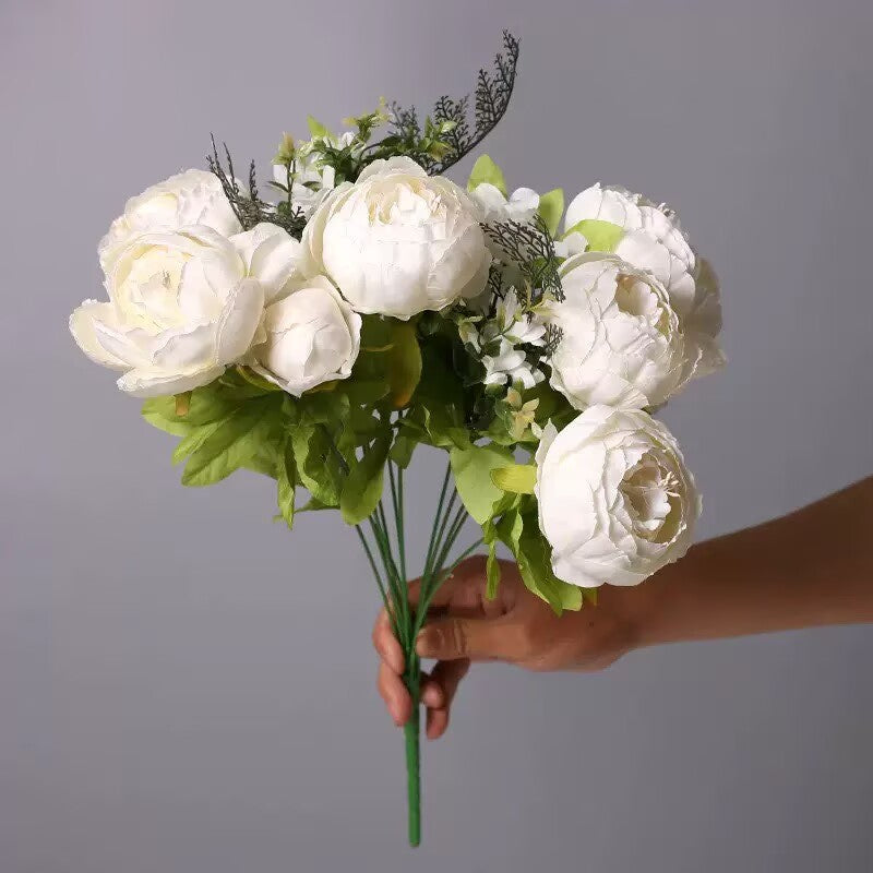 Silk Peony 13 Braches in 1 Pack Home Decor