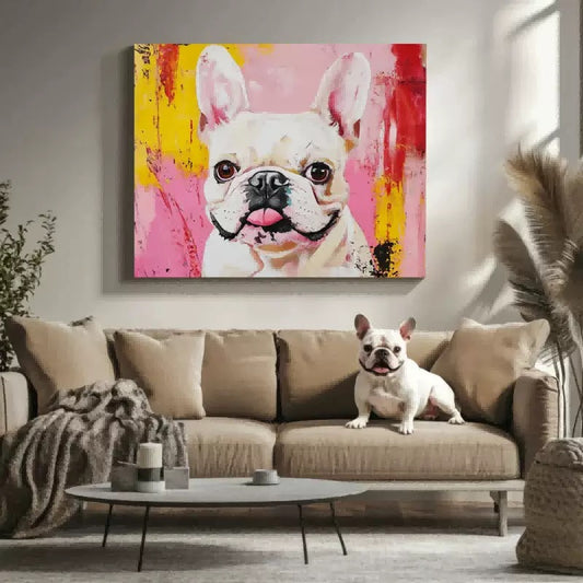 Customized Pet Oil Painting Spray Painting Style Povides Free Design