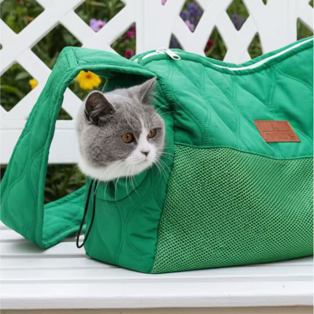 Cat Dog Crossbody Shoulder Travel Carrying Outdoor Pet Bag for 11lb cat/8lb dog