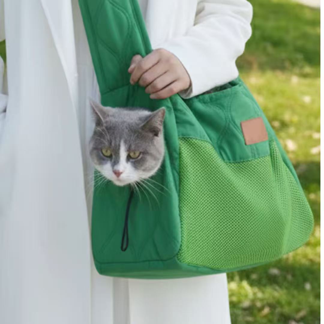 Cat Dog Crossbody Shoulder Travel Carrying Outdoor Pet Bag for 11lb cat/8lb dog