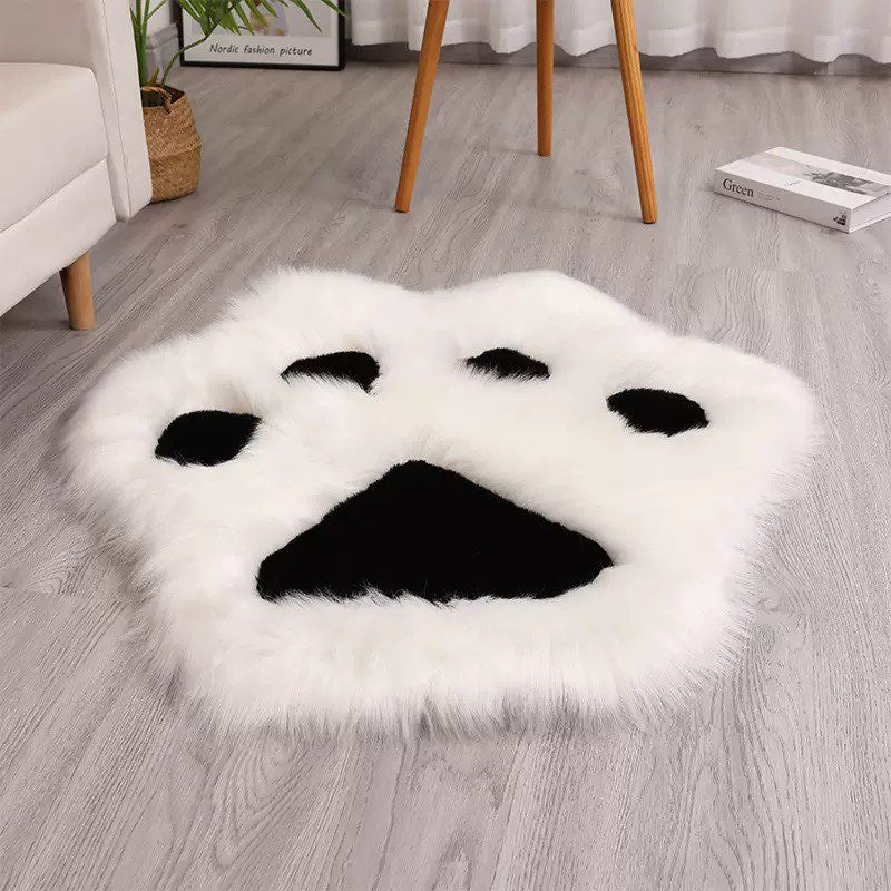Plush Cat Paw Shaped Carpet