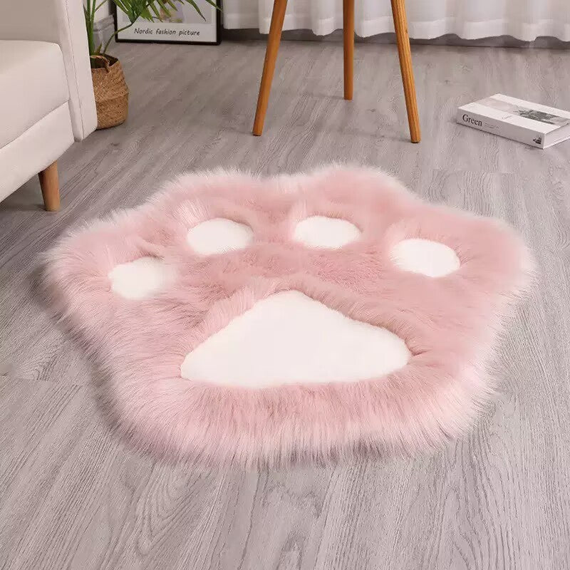 Plush Cat Paw Shaped Carpet