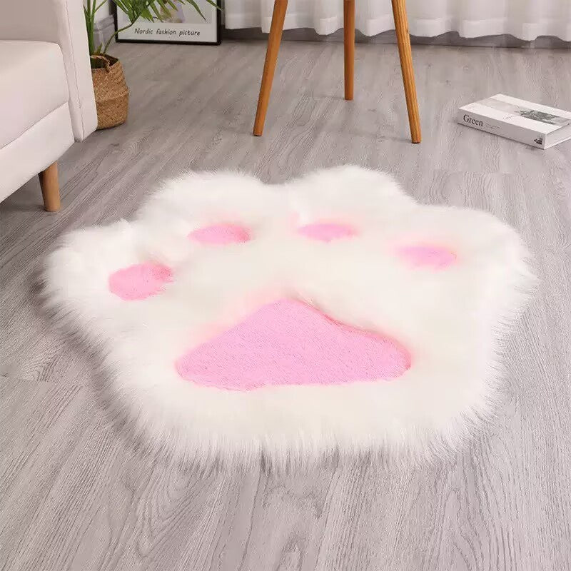 Plush Cat Paw Shaped Carpet