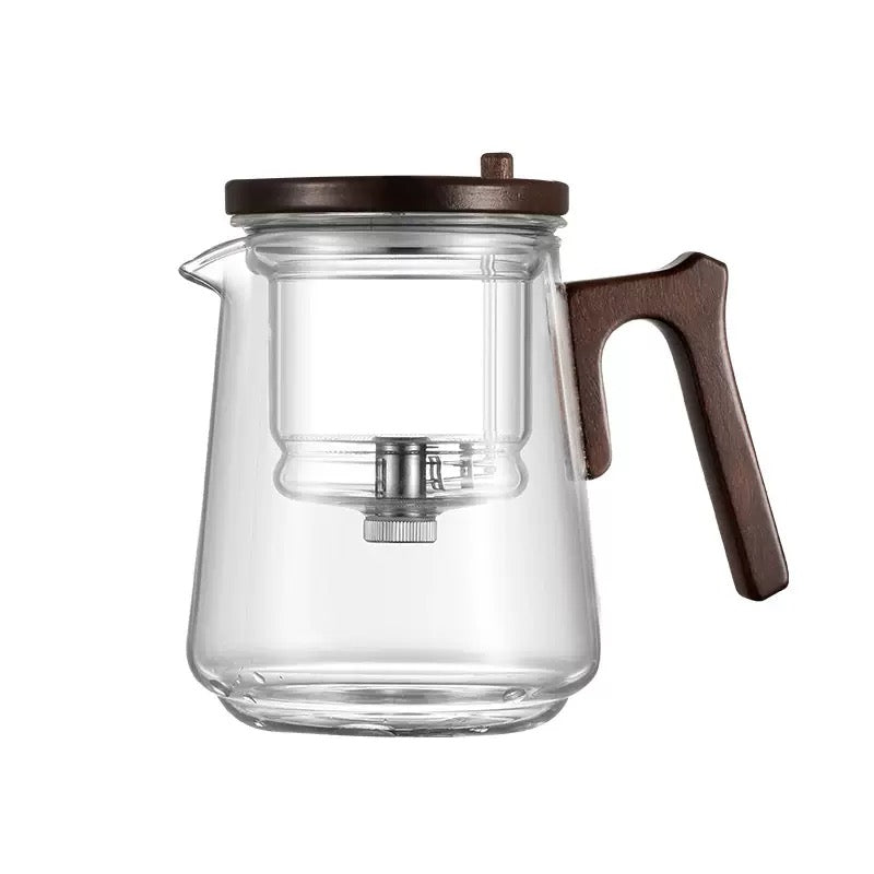 One Click Easy Filtering Inner Pot Removable Glass Teapot 800ML