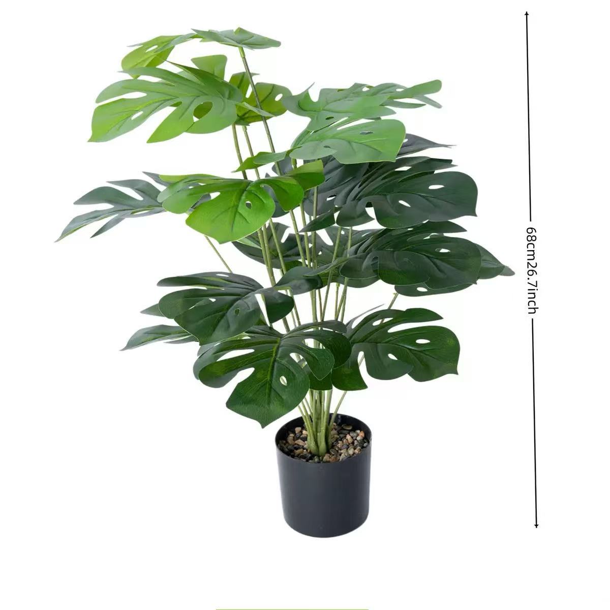 Free Shipping Tall Green Plants Without POT Home Decor Artificial Flowers Plants 60-80cm