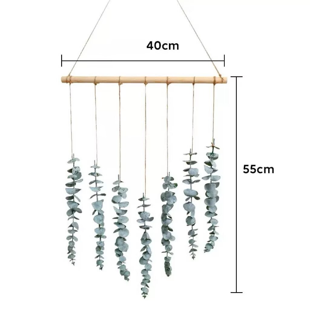 Free Shipping Handmade Artificial Eucalyptus Wall Home Decor Fake Greenery Leaves Stems Wall Hanging Plants Boho Rustic Farmhouse Decor