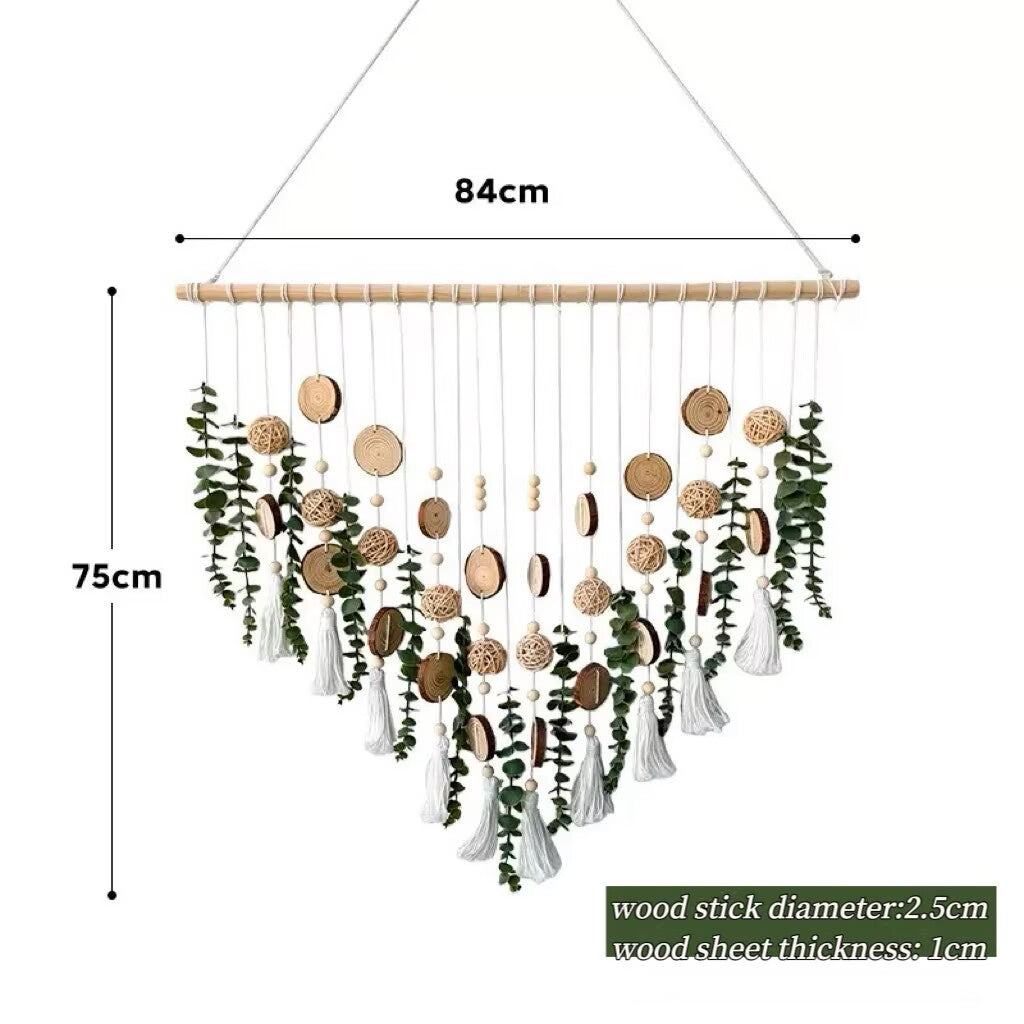 Free Shipping Handmade Artificial Eucalyptus Wall Home Decor Fake Greenery Leaves Stems Wall Hanging Plants Boho Rustic Farmhouse Decor