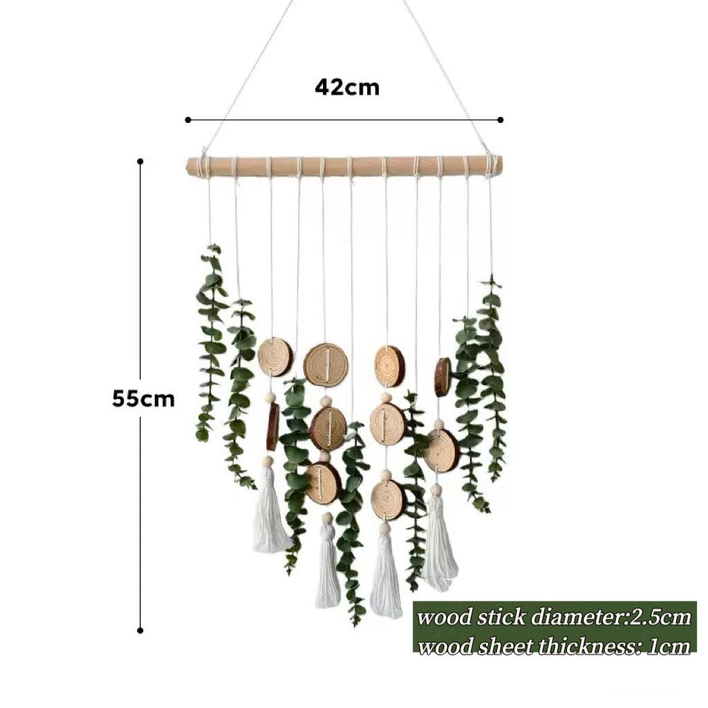 Free Shipping Handmade Artificial Eucalyptus Wall Home Decor Fake Greenery Leaves Stems Wall Hanging Plants Boho Rustic Farmhouse Decor