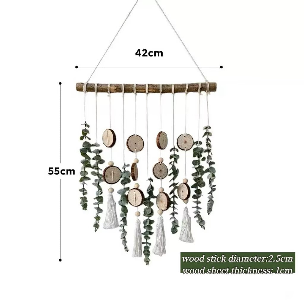 Free Shipping Handmade Artificial Eucalyptus Wall Home Decor Fake Greenery Leaves Stems Wall Hanging Plants Boho Rustic Farmhouse Decor